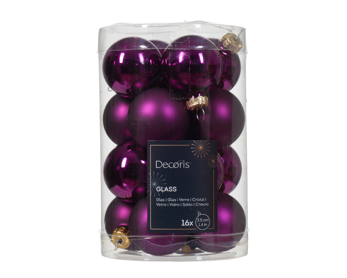 Bauble glass shiny-matt mix