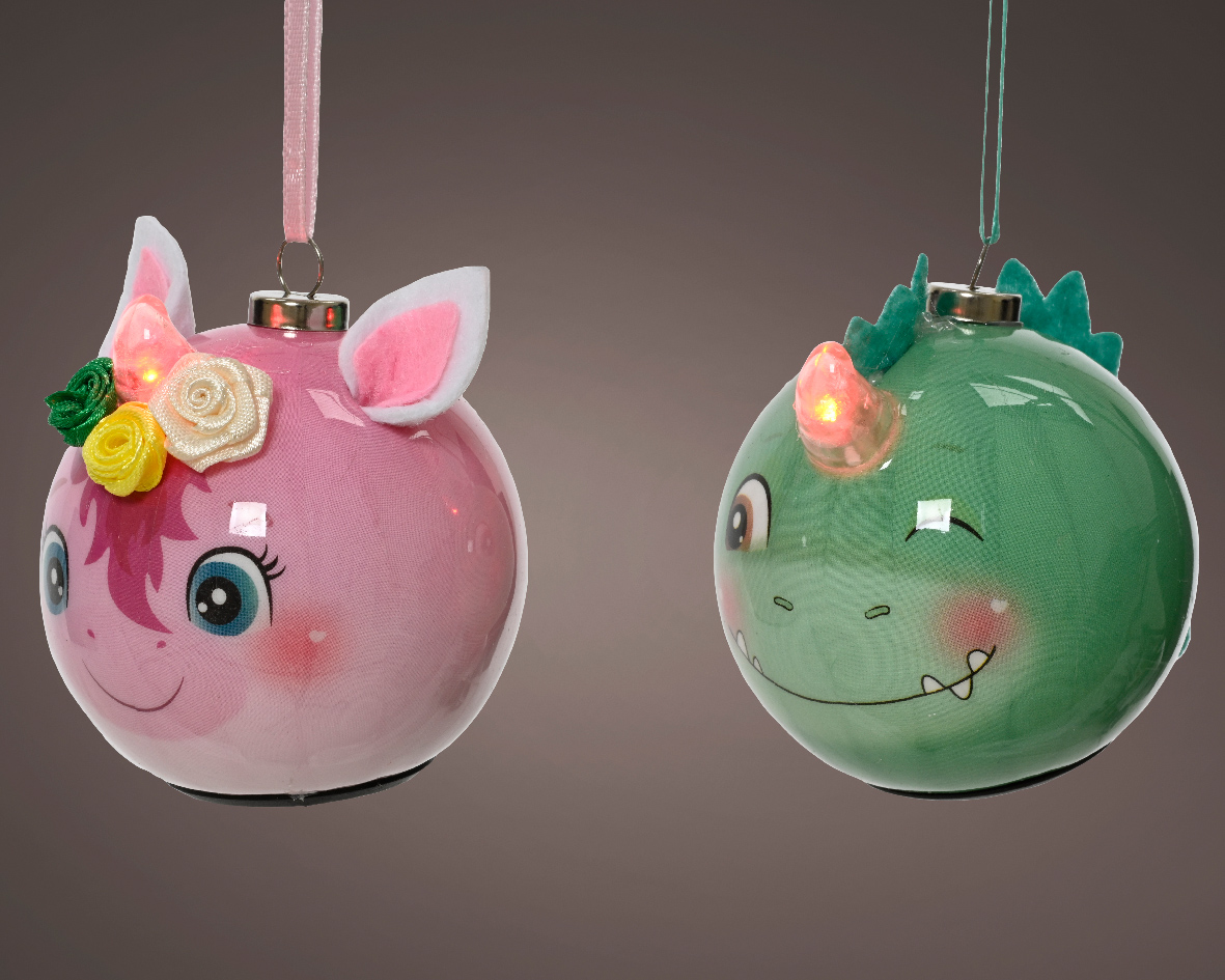 LED bauble polyfoam bauble steady BO indoor 2ass