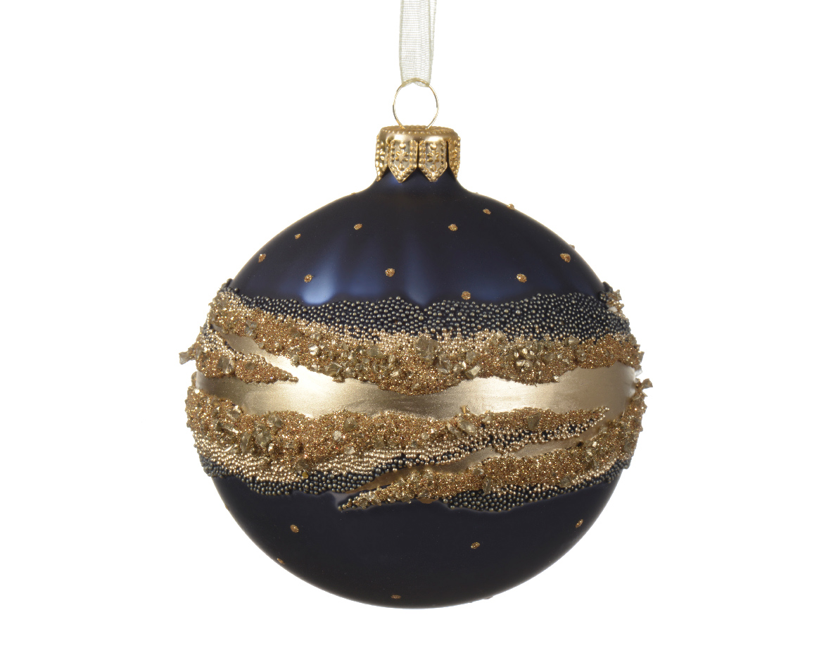 Bauble glass matt bright border