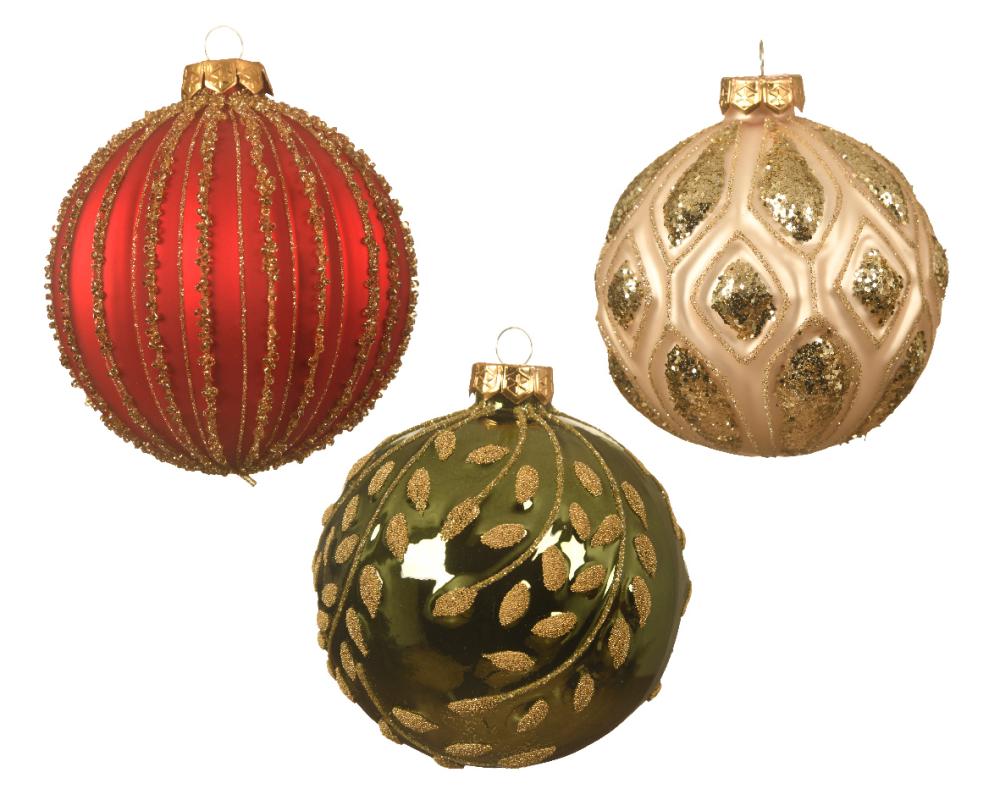 Baubles glass matt-shiny branch mold , rib mold, diamond mold 3ass