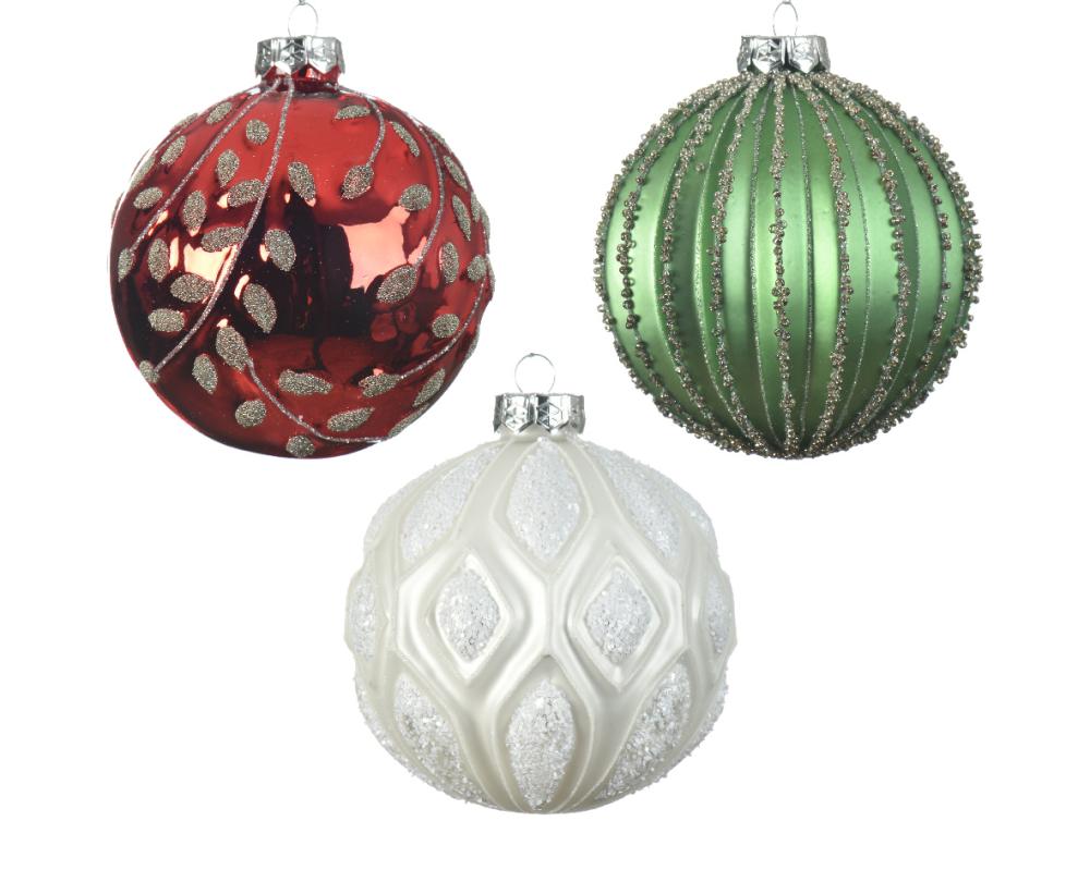 Baubles glass matt-shiny branch mold , rib mold, diamond mold 3ass
