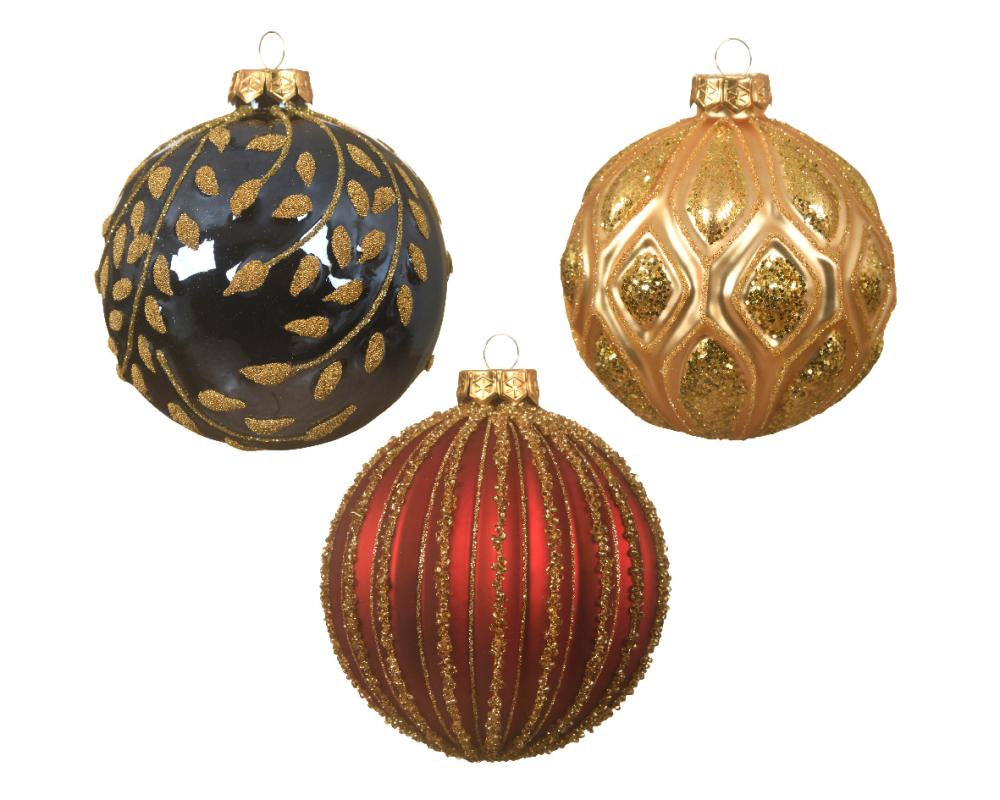Baubles glass matt-shiny branch mold , rib mold, diamond mold 3ass