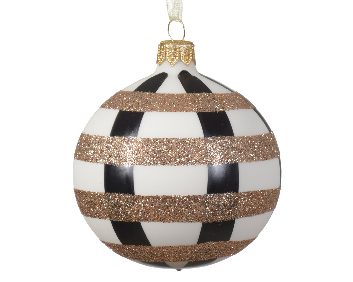 Bauble glass matt 2 color check