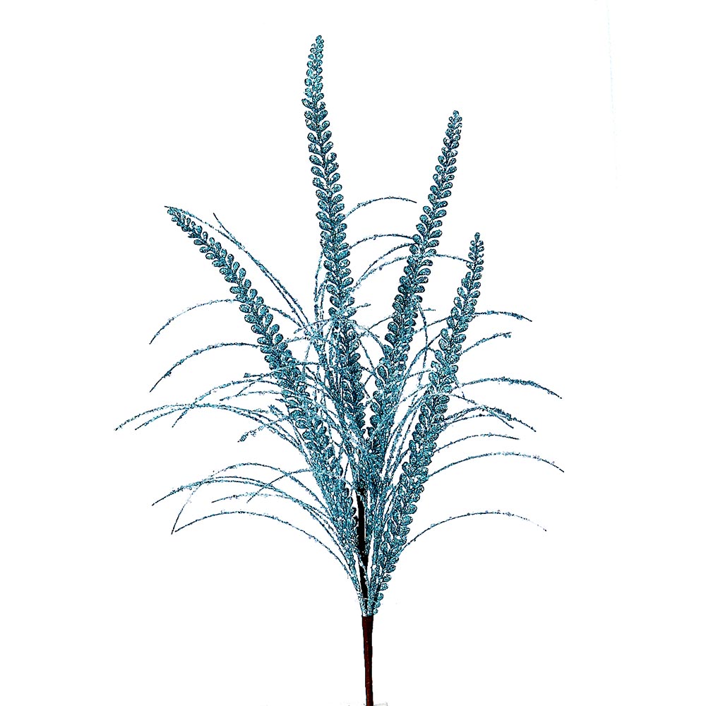 6/120-85cm Light blue glittered branch