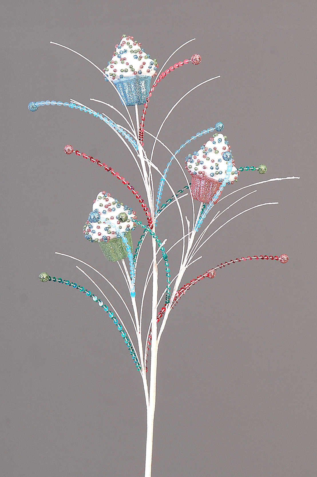 6/36-82cm Branch w/glitter pastel colours pink,green,blue