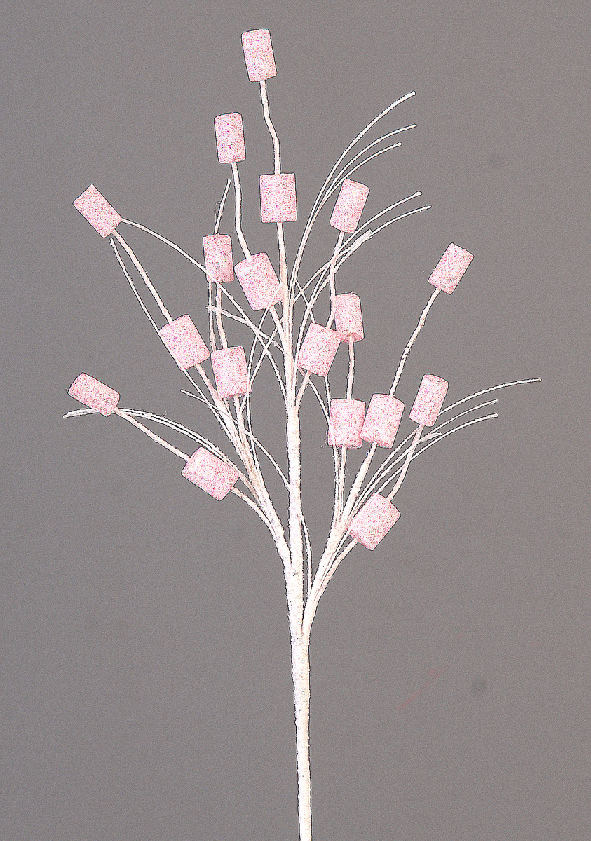 12/96-63cm Branch w/pink & white marshmallow