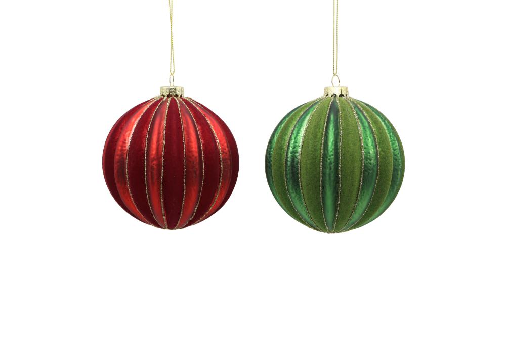 10cm Glass red/green ball, 1ΤΜΧ