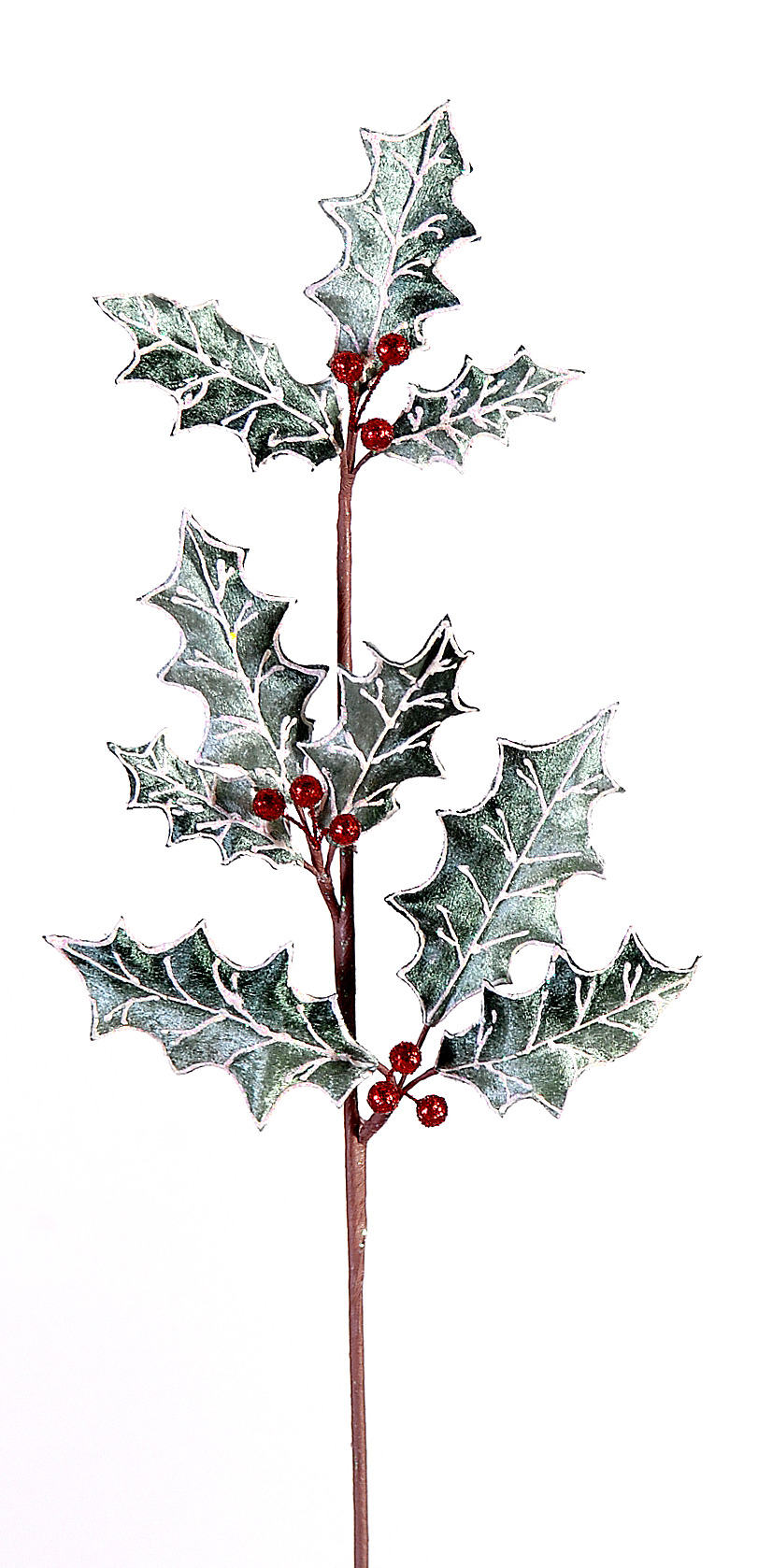 6/144-53cm Green/red holly spray