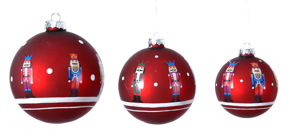 12/48-10cm Glass ball w/nutcrackers