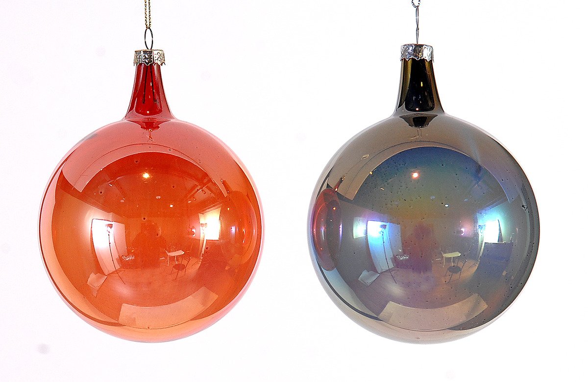 12/36-10cm Glass blue ball