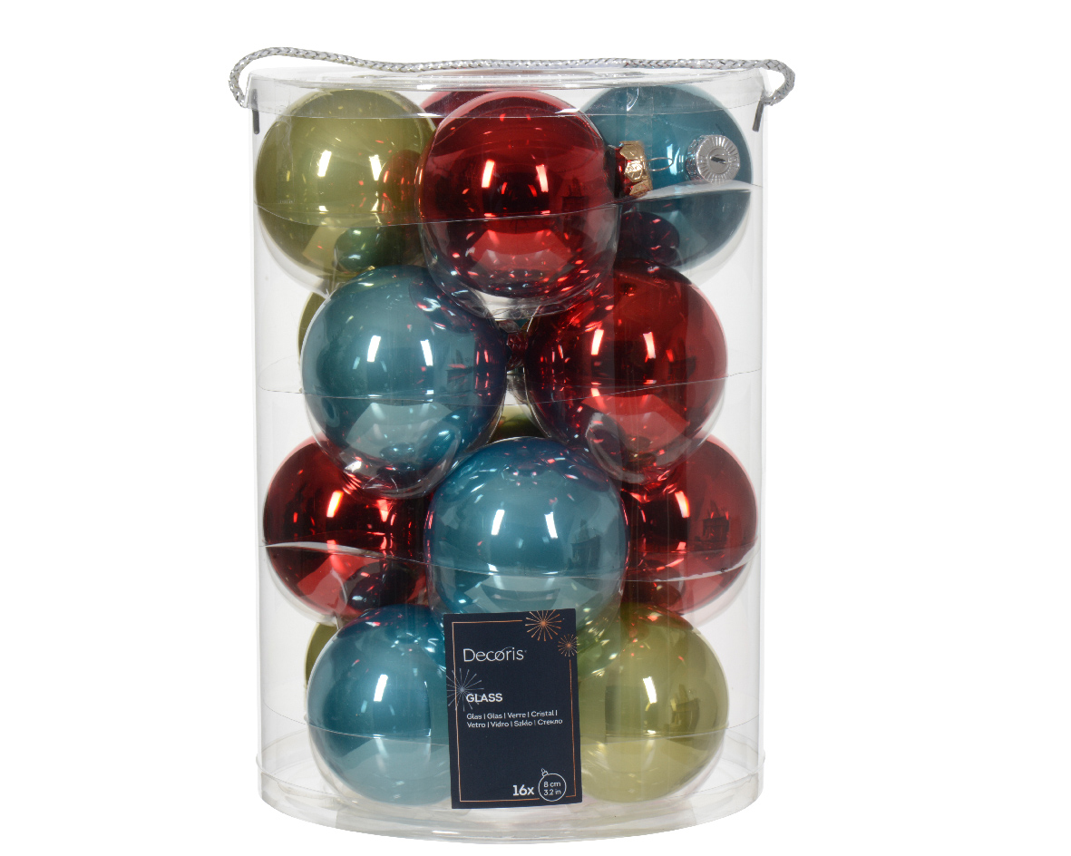 Bauble glass shiny-matt mix