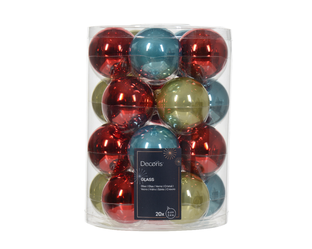 Bauble glass shiny-matt mix