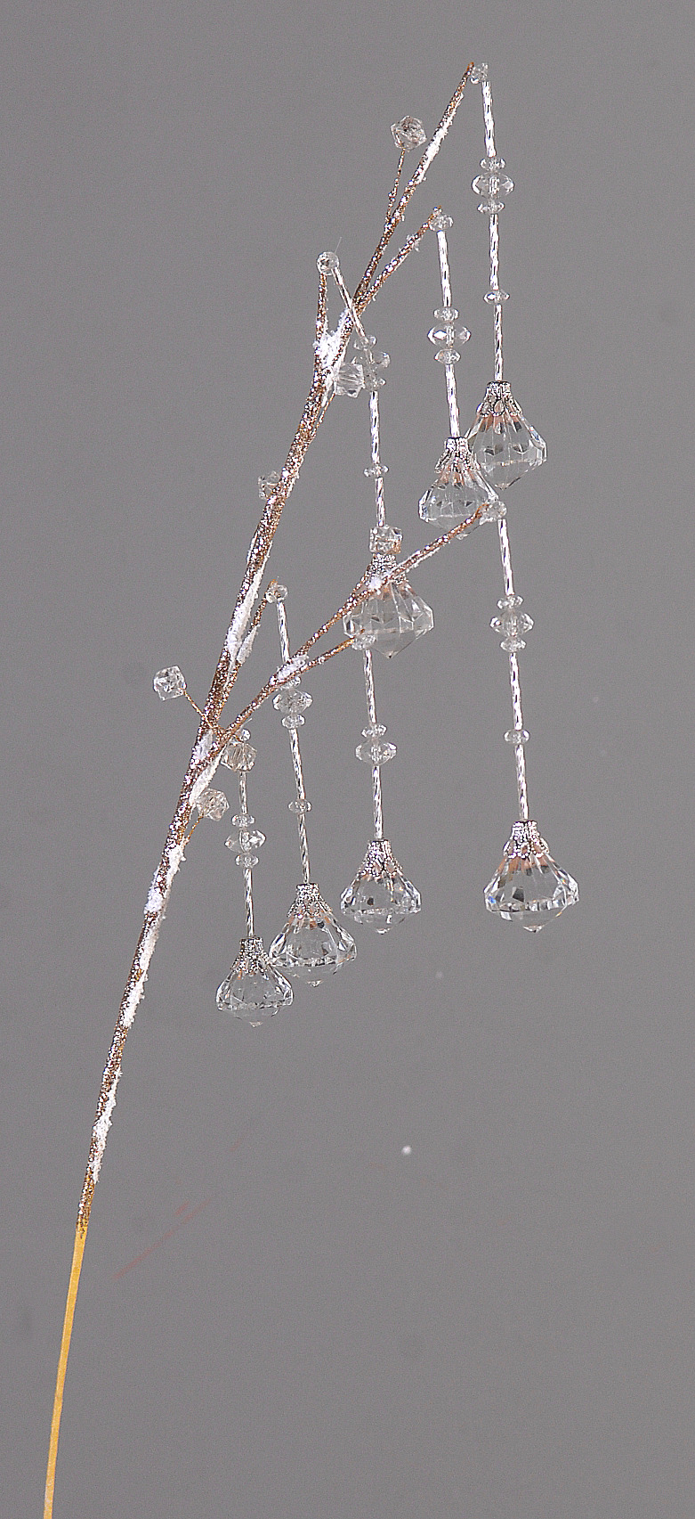 6/144-68cm Champagne gold spray w/white crystals