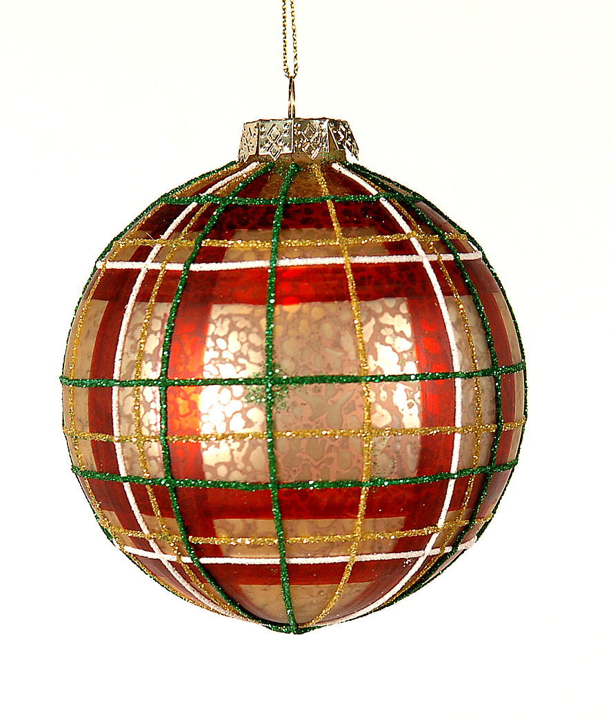 6/36-10cm Glass checkered ball