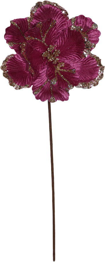 12/288-50cm Branch w/purple glittered flower
