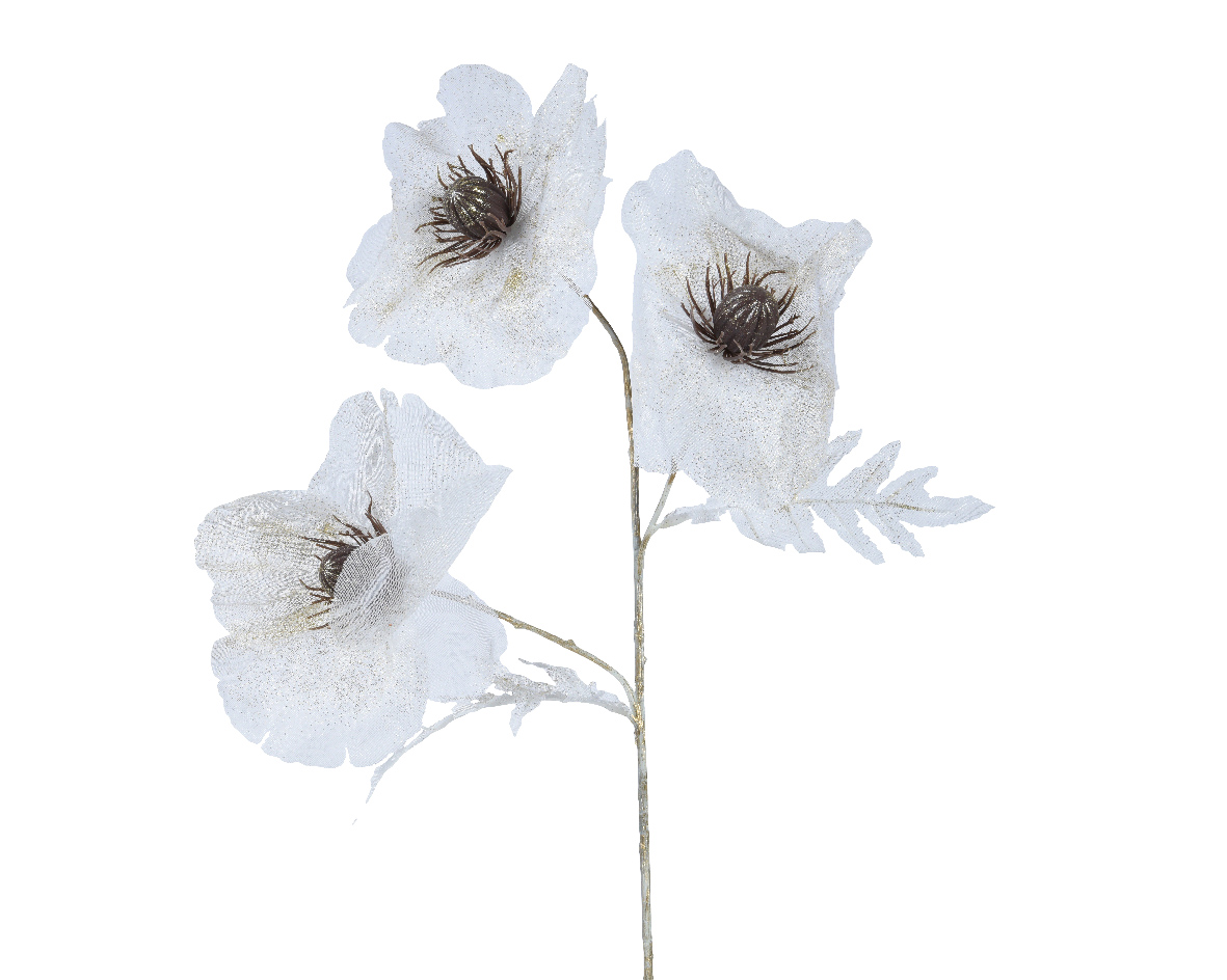 Poppy poppy on stem polyester