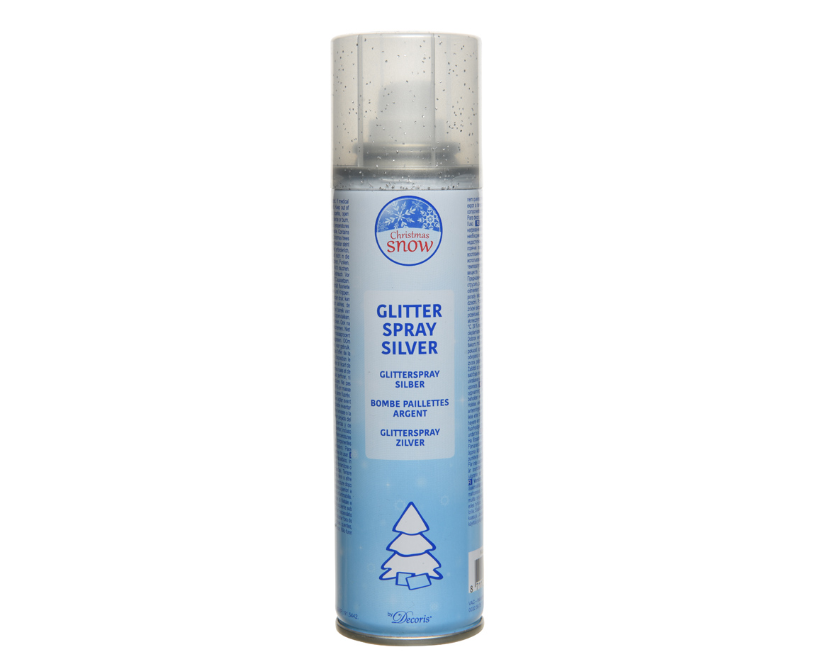 Silver spray glitter