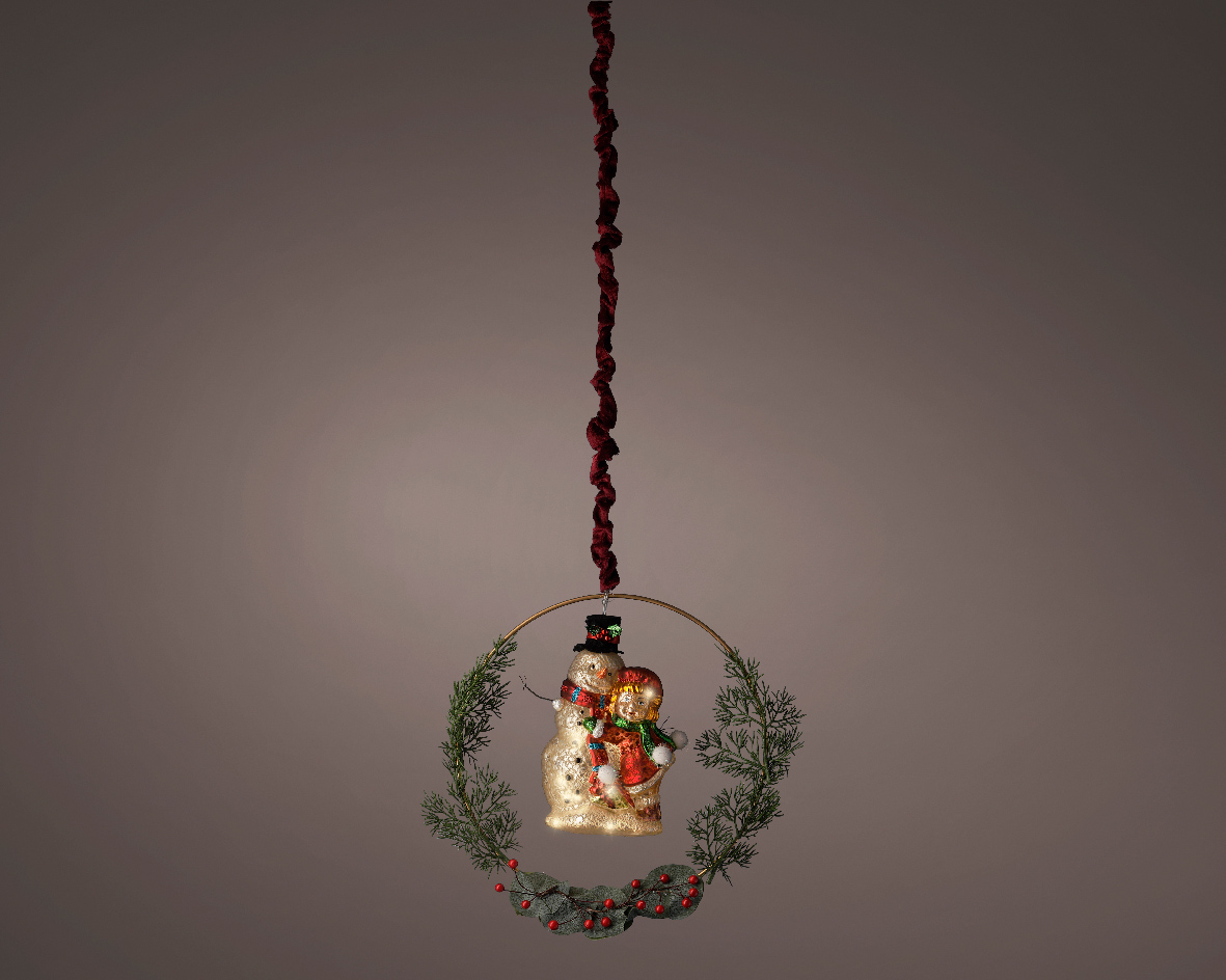 Snowman glass indoor