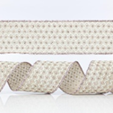 ΚΟΡΔΕΛΑ ΕΚΡΟΥ, ΜΕ ΡΟΖ ΚΑΙ ΑΣΗΜΙ GLITTER, 6,35cm, 10Y