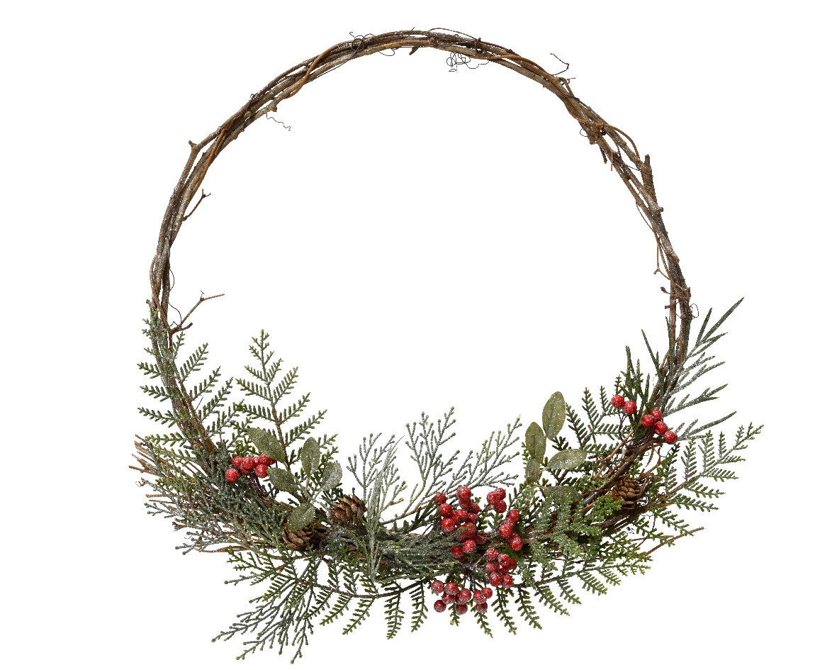 Wreath glitter berries indoor