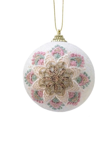 Bauble foam glitter flower lace , 1ΤΜΧ-Design A