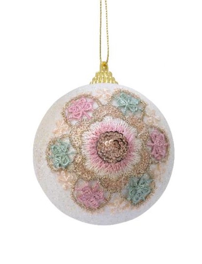 Bauble foam glitter flower lace , 1ΤΜΧ-Design B