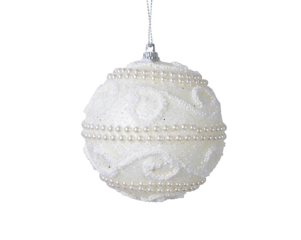 Bauble foam glitter pearl and swirl