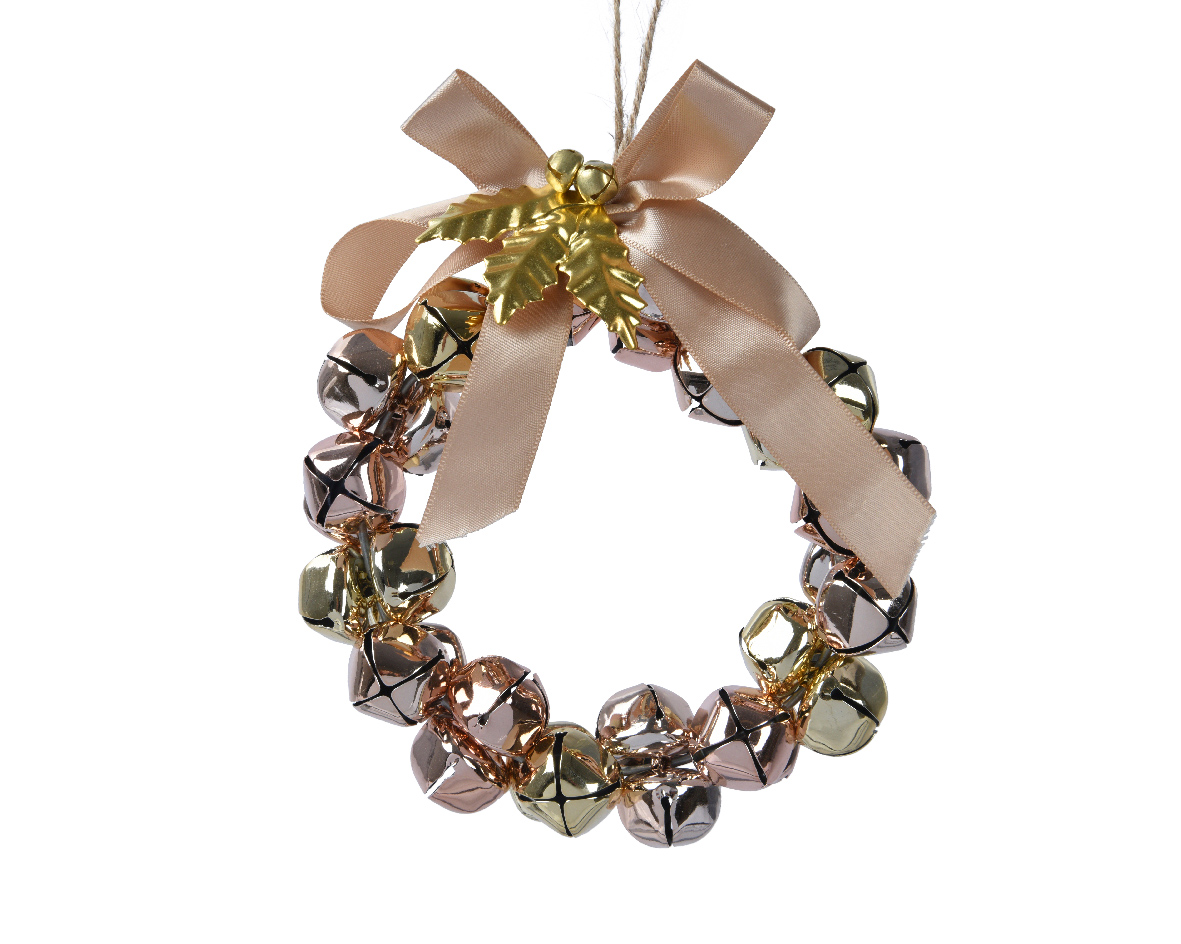 Wreath iron with bells and bow