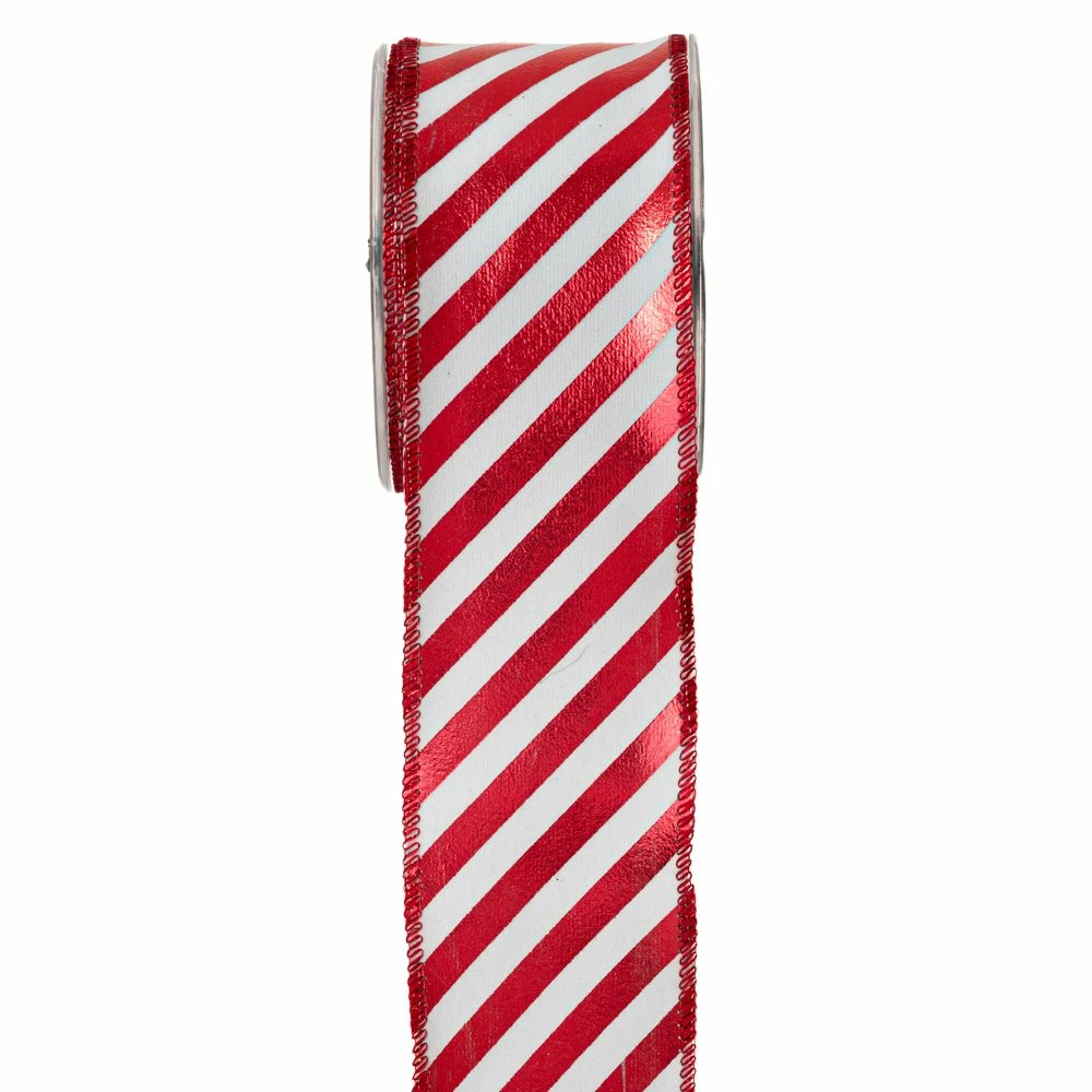 ΧΡ ΚΟΡΔ.VELVET ΚΟΚΚ-ΛΕΥΚΟ FOIL DIAGONALE 6.7cm X9m