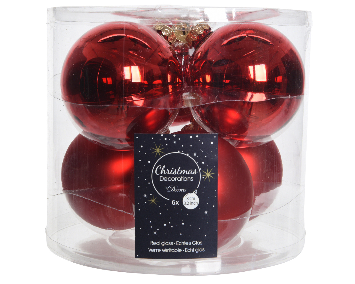Baubles glass shiny.matt mix