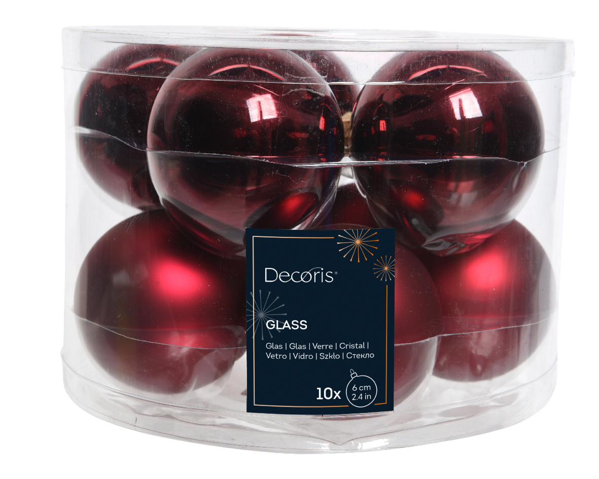 Baubles glass shiny.matt mix
