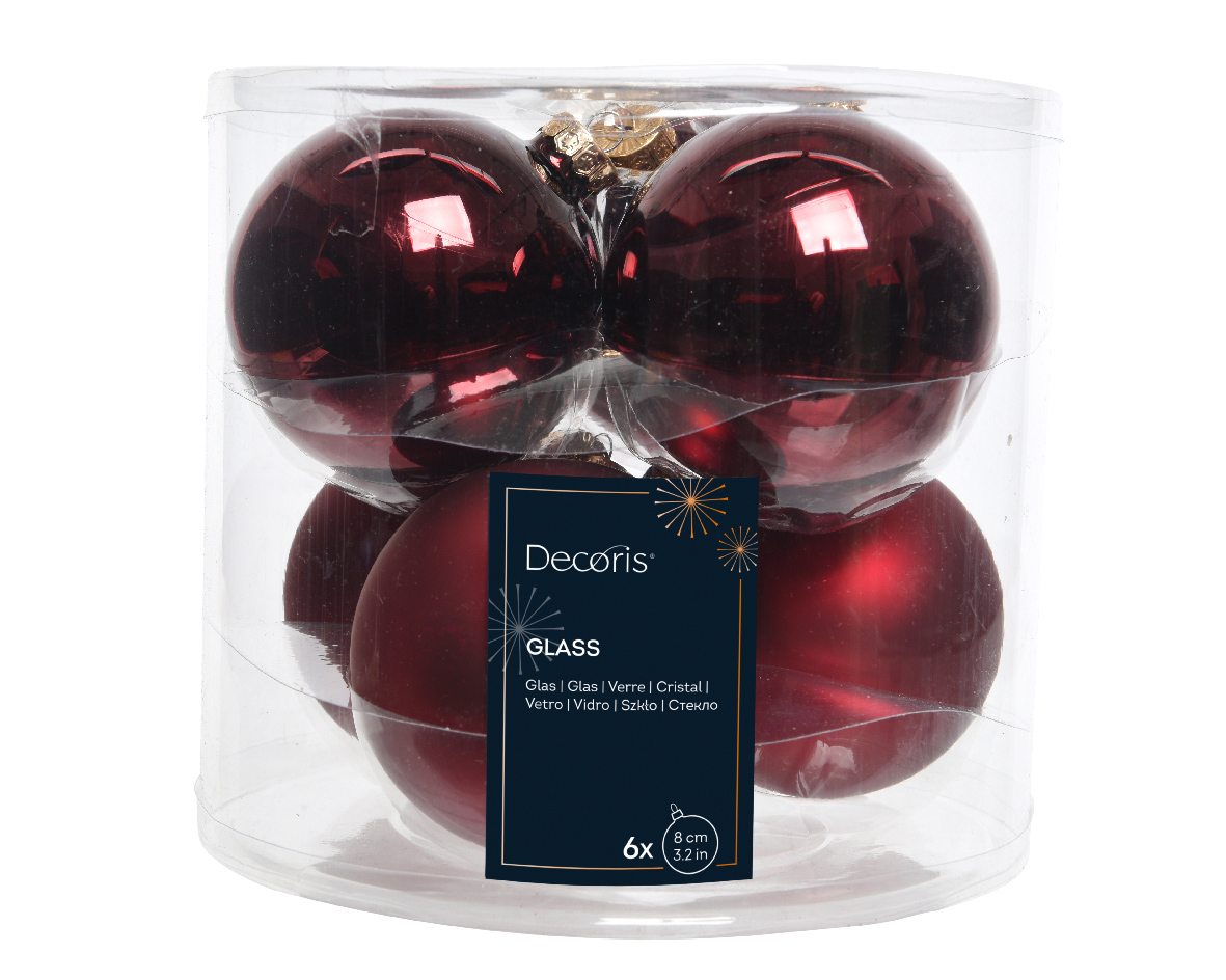 Baubles glass shiny.matt mix