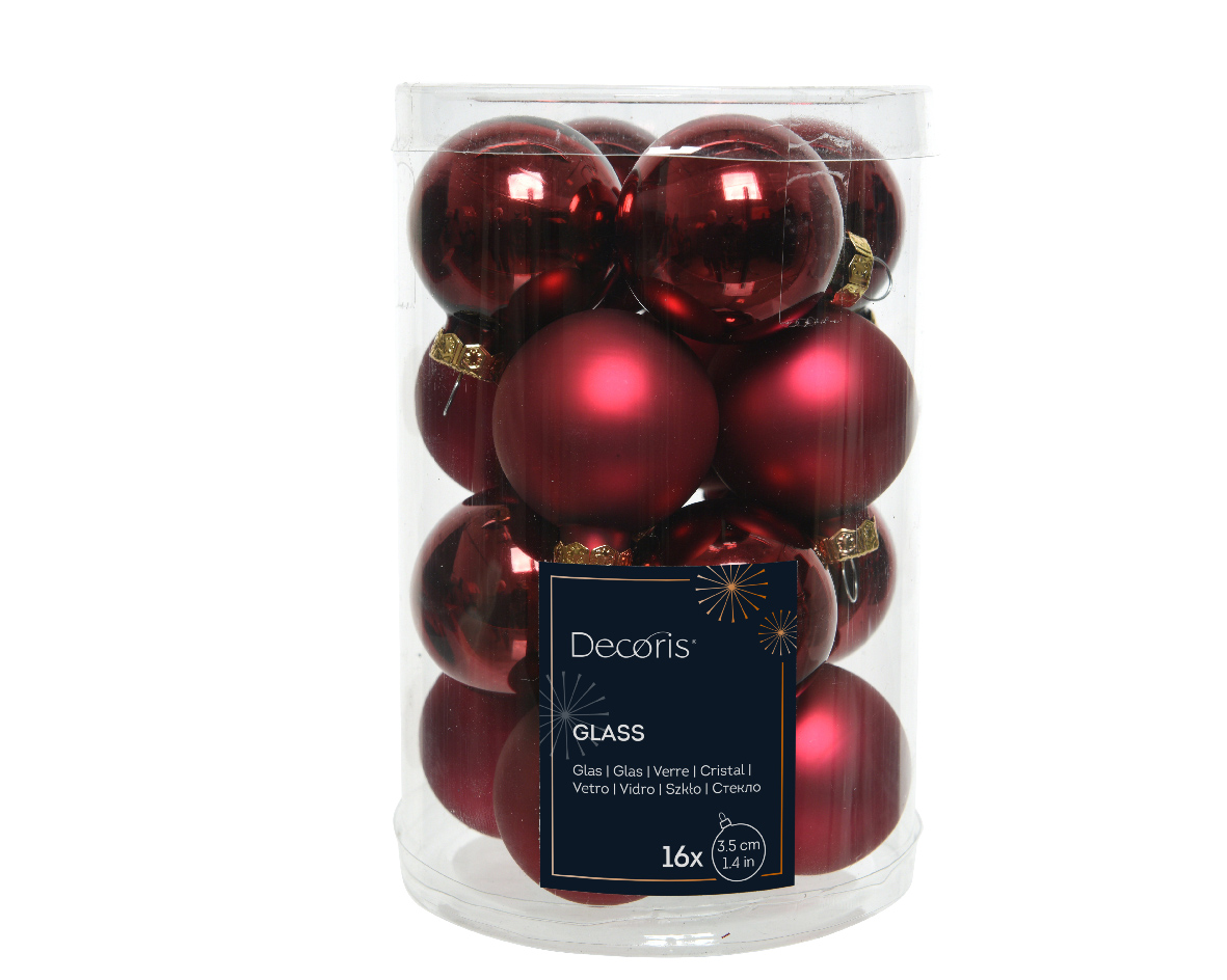 Baubles glass shiny.matt mix