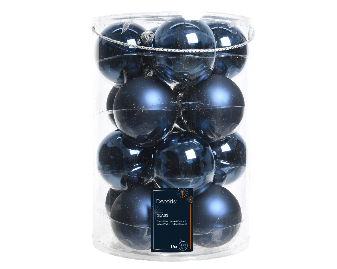 Baubles glass shiny.matt mix