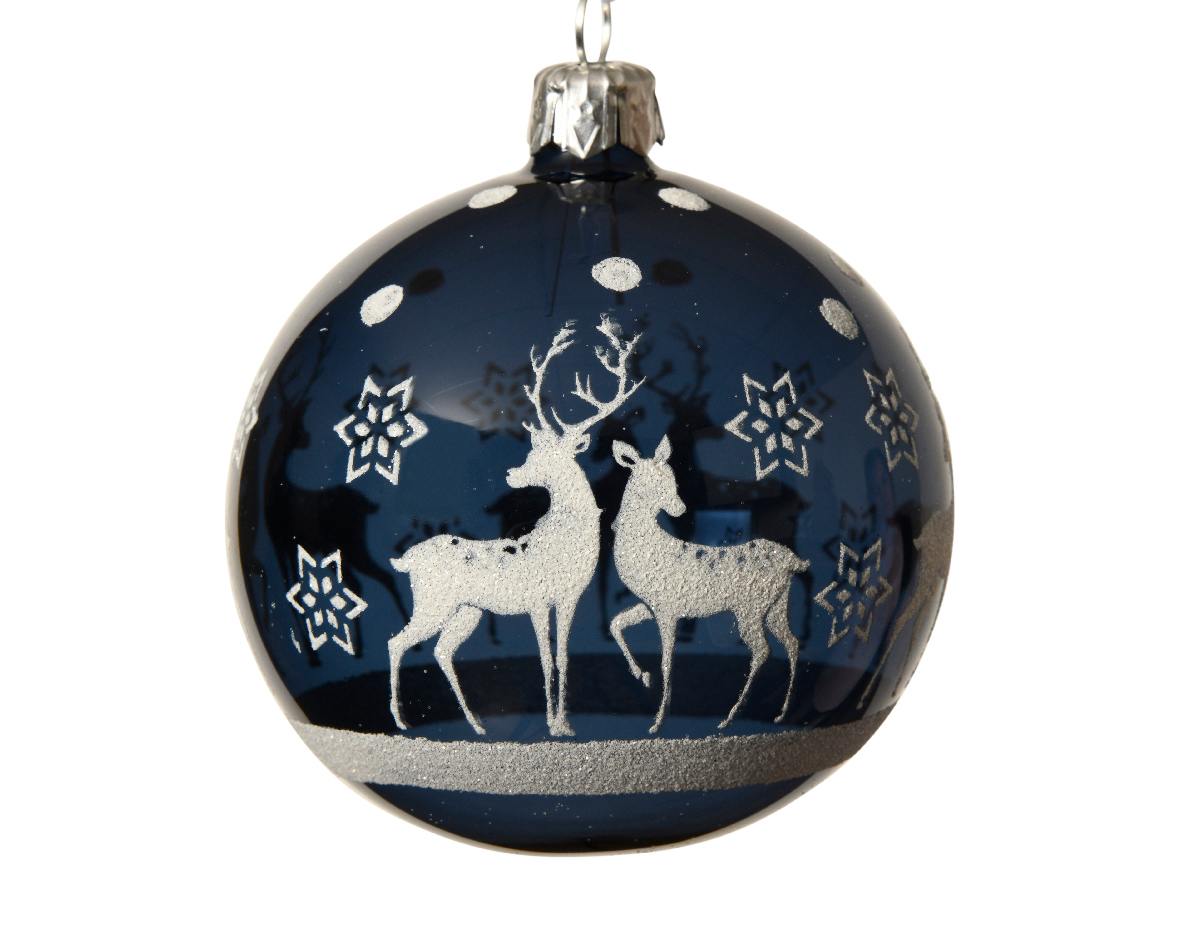 Baubles glass transparent shiny reindeer with star / ΤΙΜΗ ΤΕΜΑΧΙΟΥ