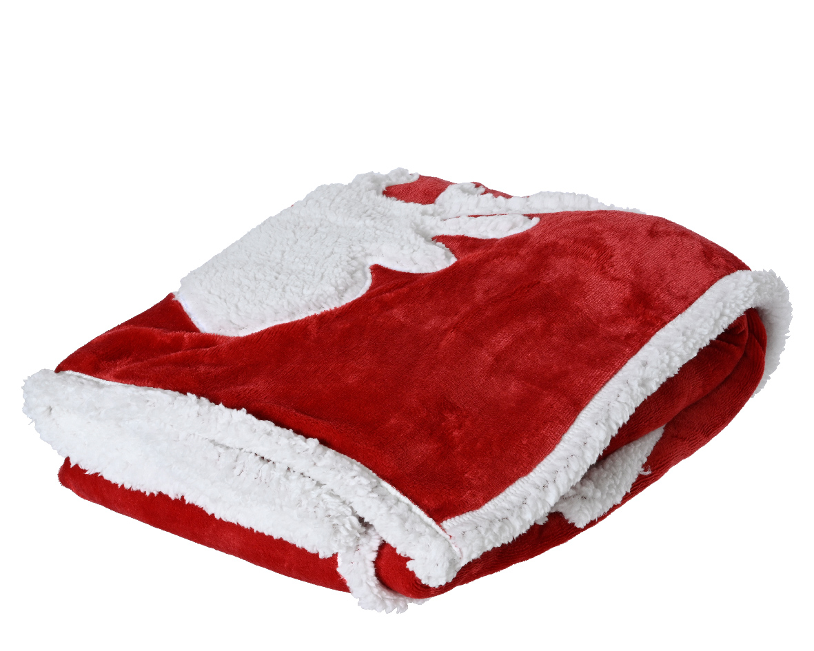 Throw polyester deer emboirdery