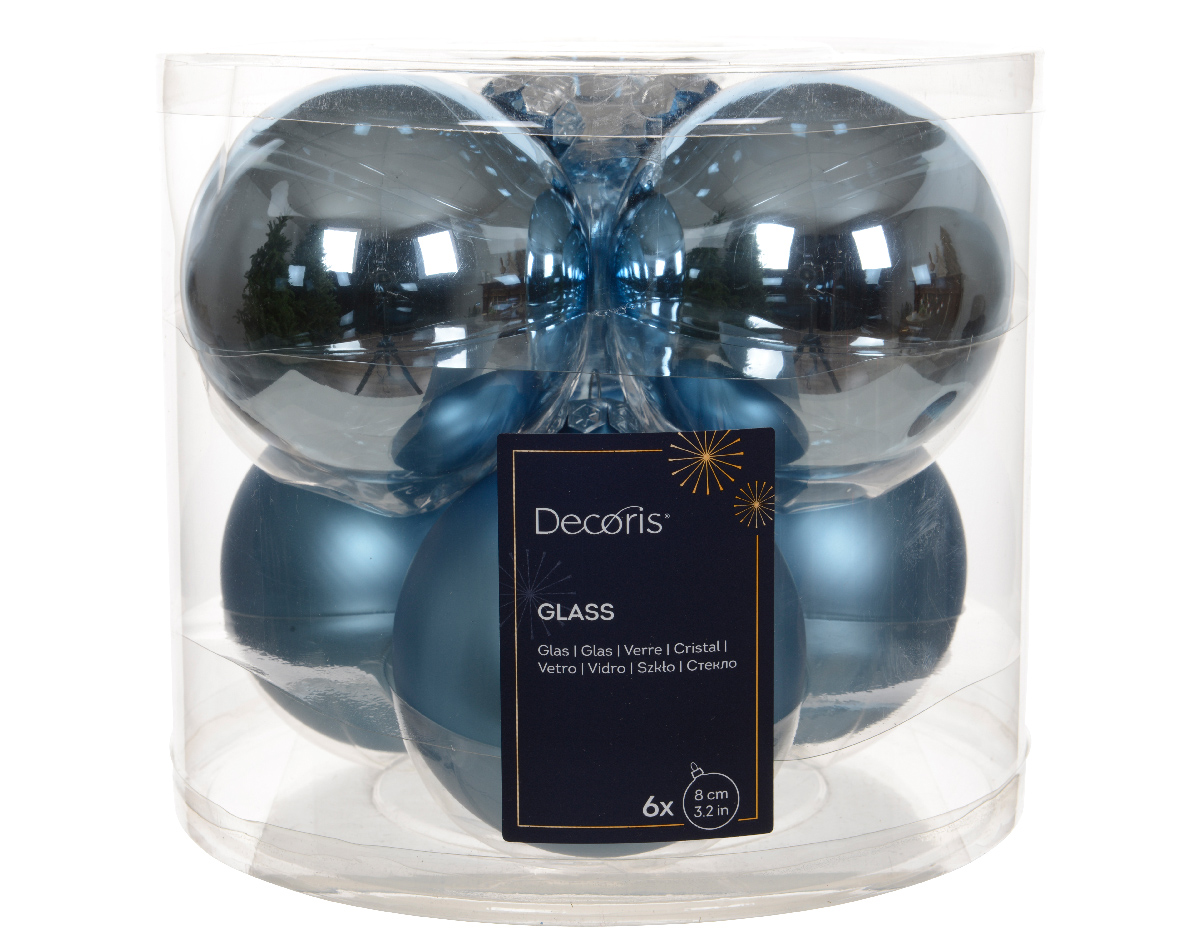 Bauble glass shiny. matt mix