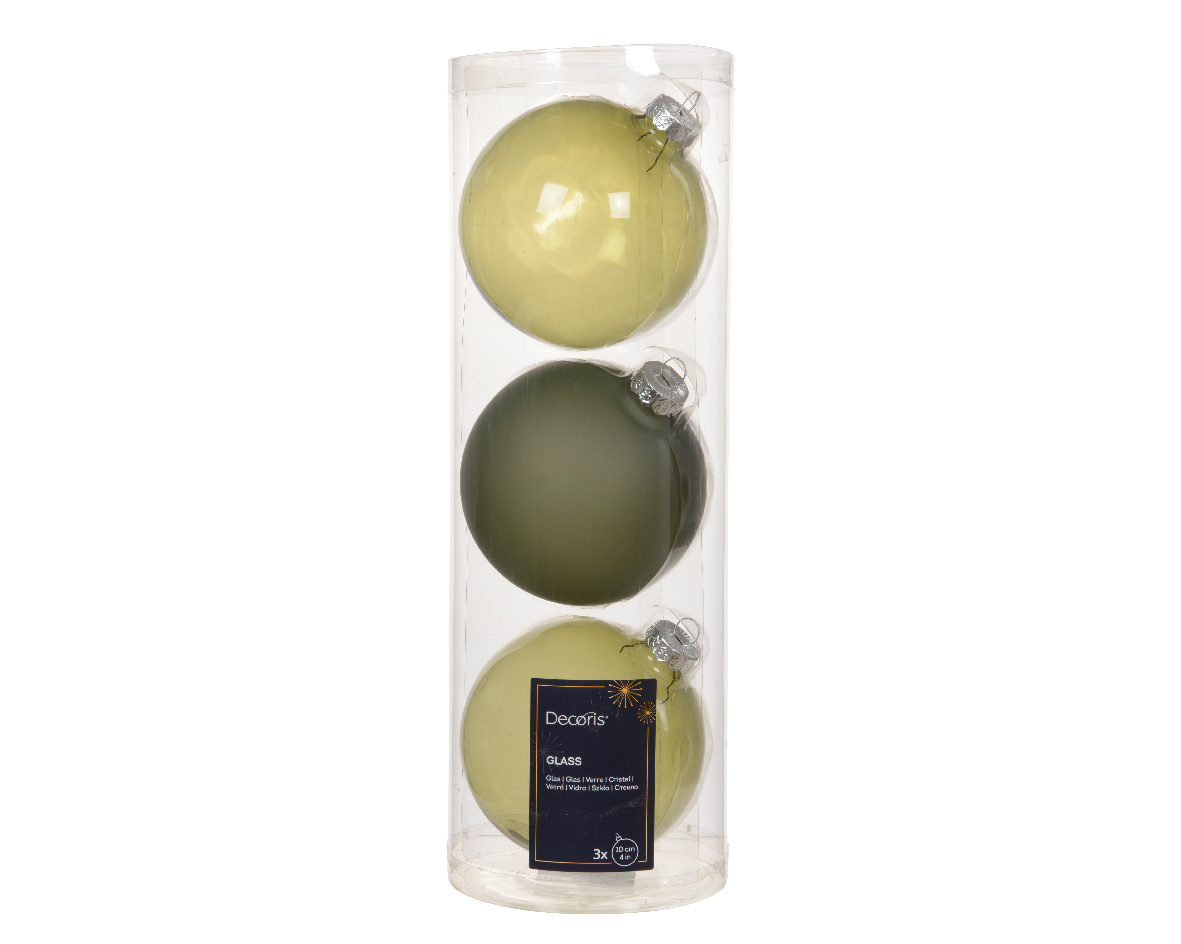 Baubles glass unsilvered shiny. extra matt mix