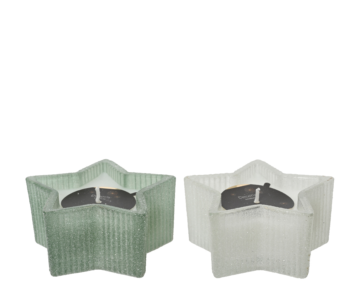 Candle paraffin frost 1 wick 2col ass