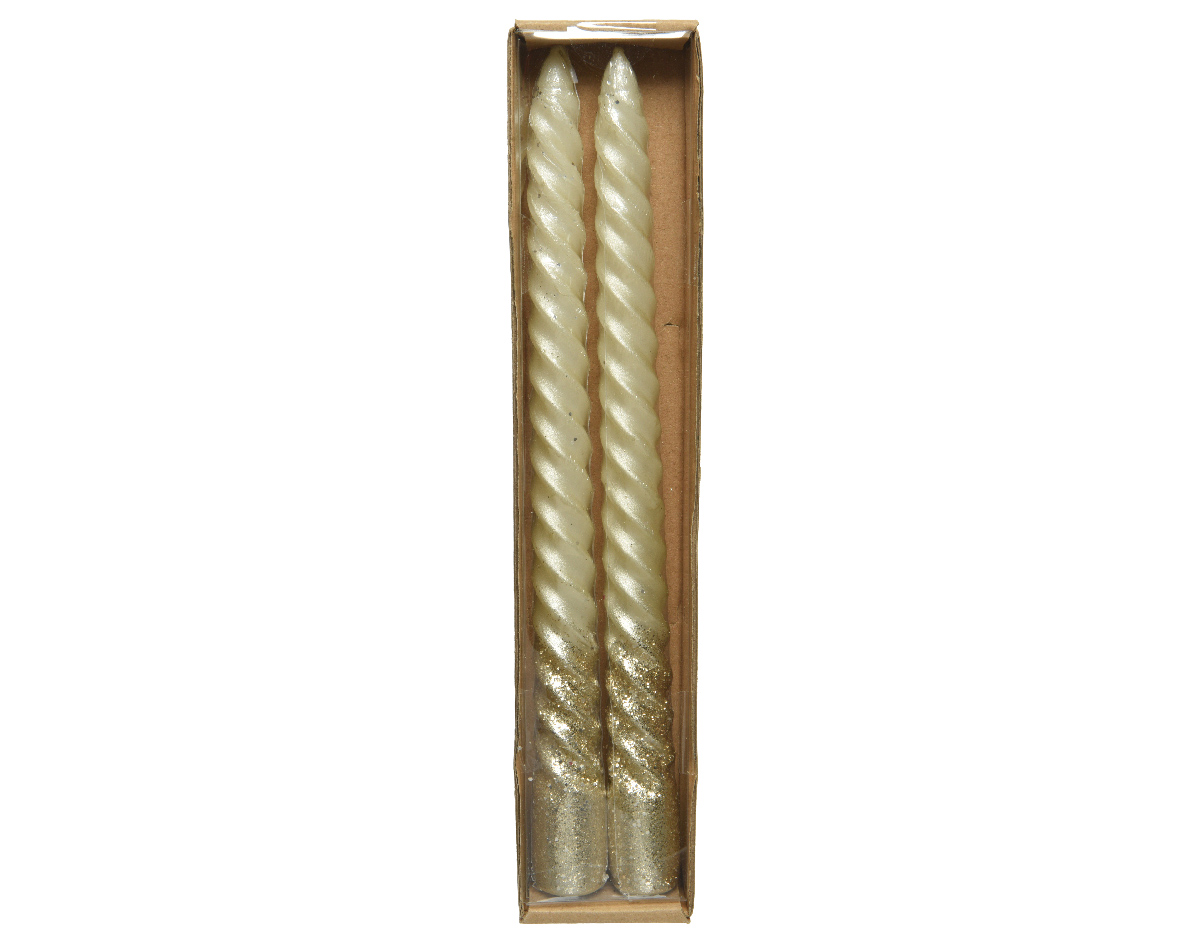 Candle wax swirl metalic finish glitters