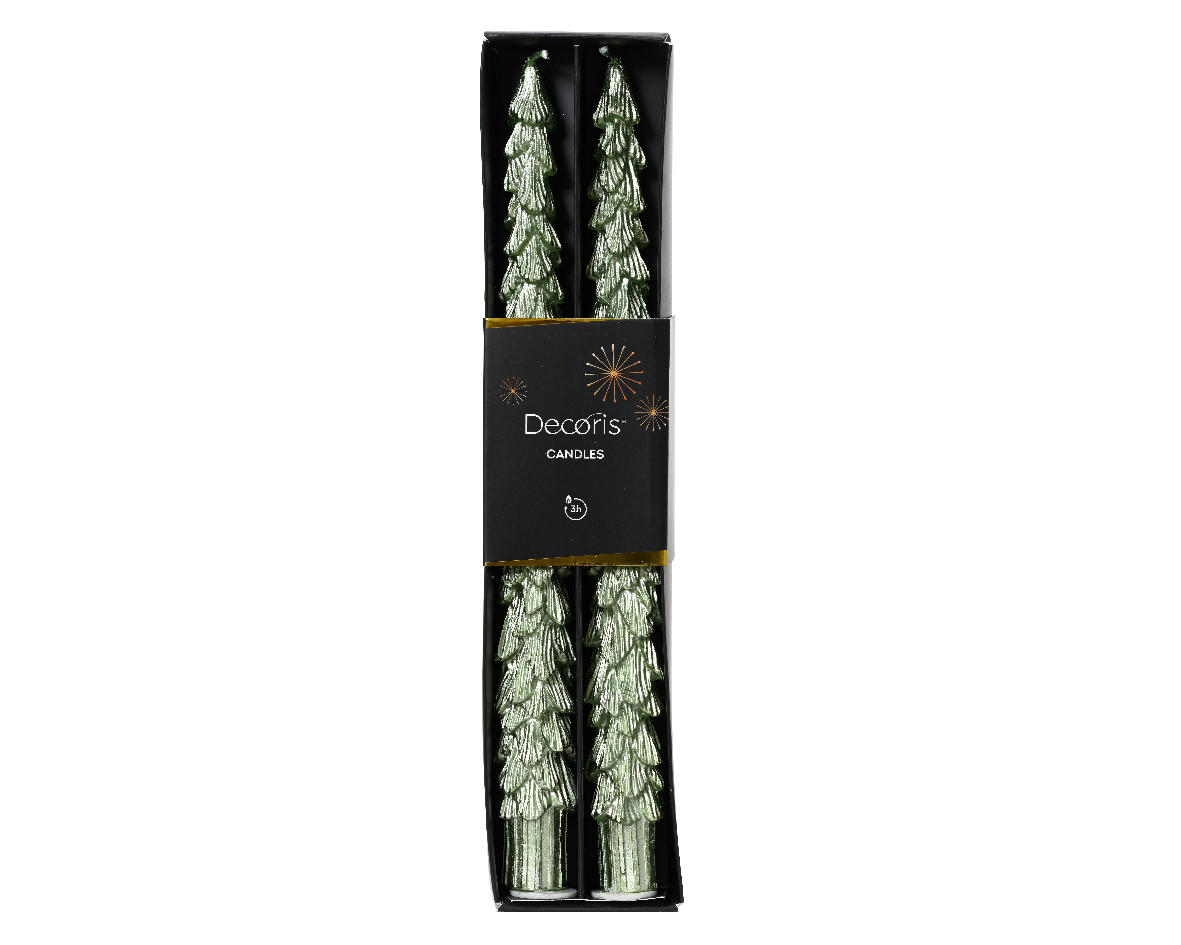 Dinner candle paraffin tree glitters