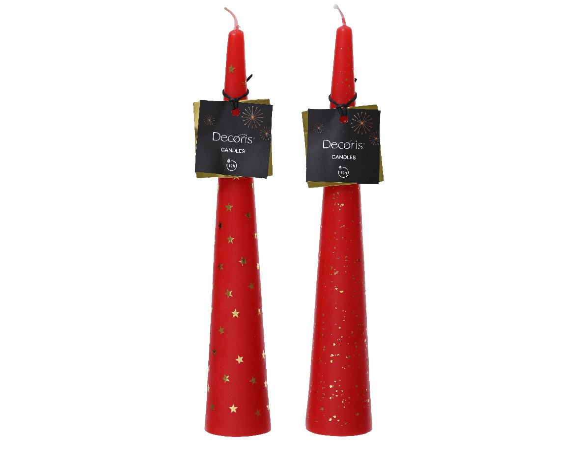 Candle paraffin cone print 2ass