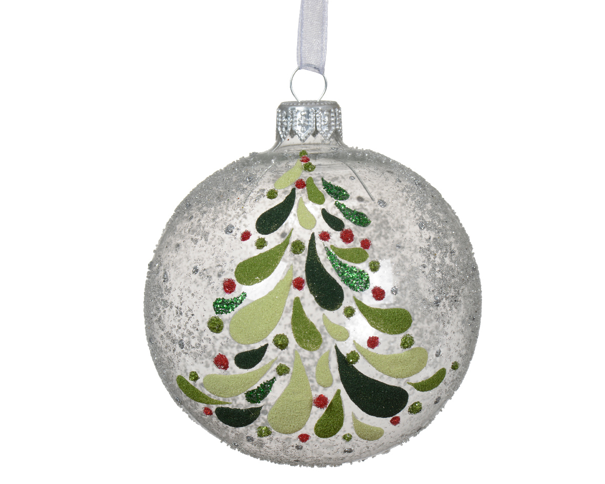 Bauble glass transparent colored tree / ΤΙΜΗ ΤΕΜΑΧΙΟΥ