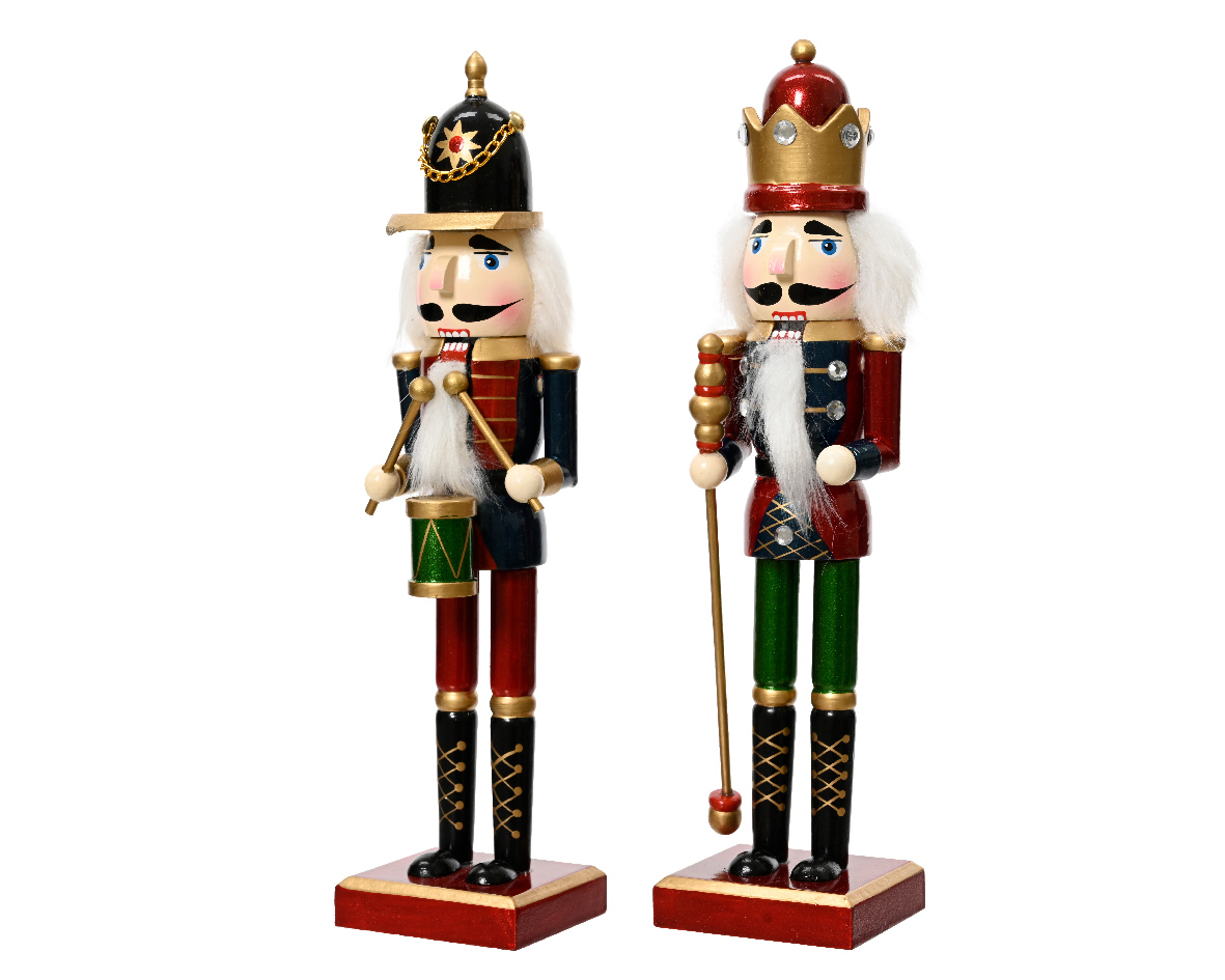 Nutcracker firwood red version with strass 2col ass fsc 100%