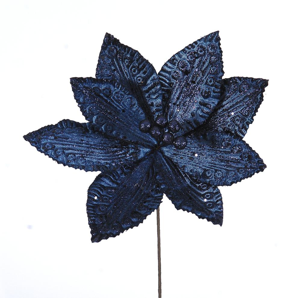 24/384 - 71CM blue poinsettia