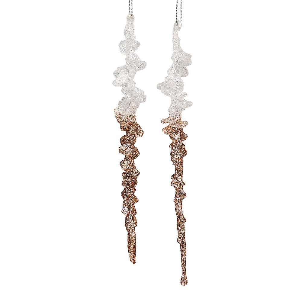 12/144-2Asst 25cm plastic icicle ornaments