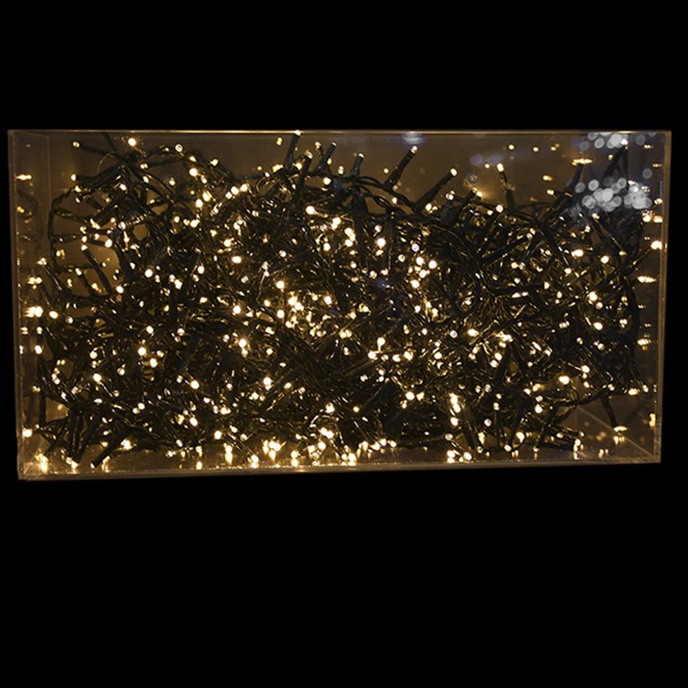 1200L LED lights 24M 8F green cable - warm