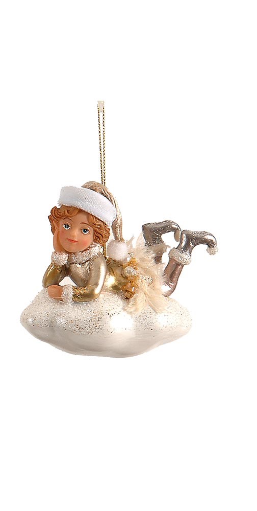 9cm polyresin babies on cloud & star, 1ΤΜΧ-Design B