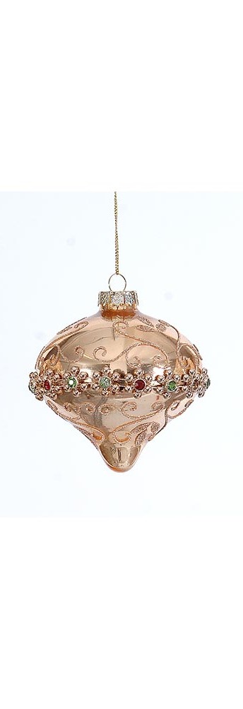 10cm Glass gold ball w/beads, 1ΤΜΧ-Design B