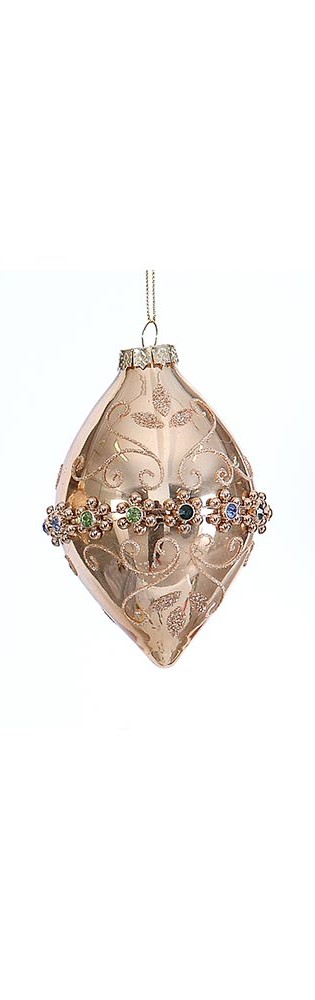 10cm Glass gold ball w/beads, 1ΤΜΧ-Design C